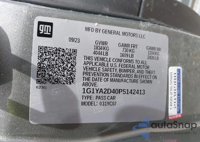 1G1YA2D40P5142413: 42662145