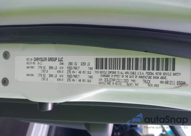 3C6JD7AP1CG111323: 42663630