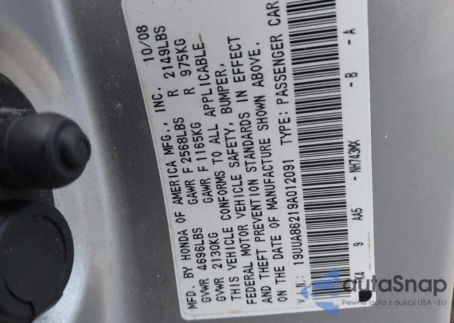 19UUA86219A012091: 42663707