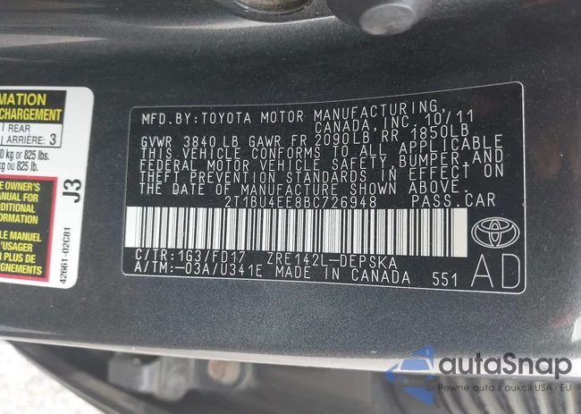 2T1BU4EE8BC726948: 42663776