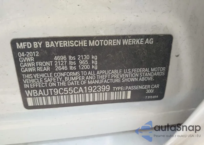 WBAUT9C55CA192399: 42663027