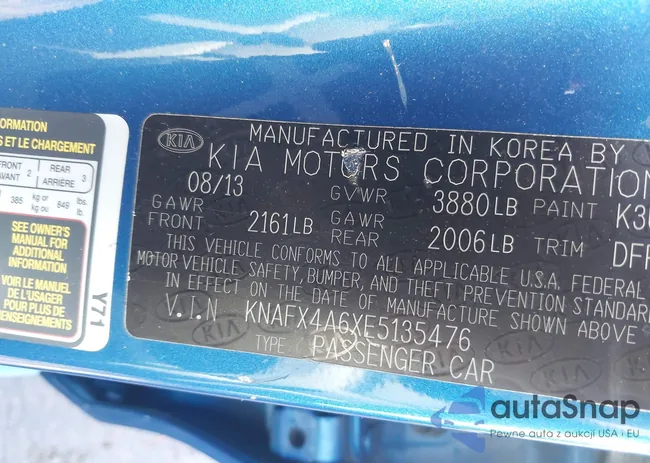 KNAFX4A6XE5135476: 42663136