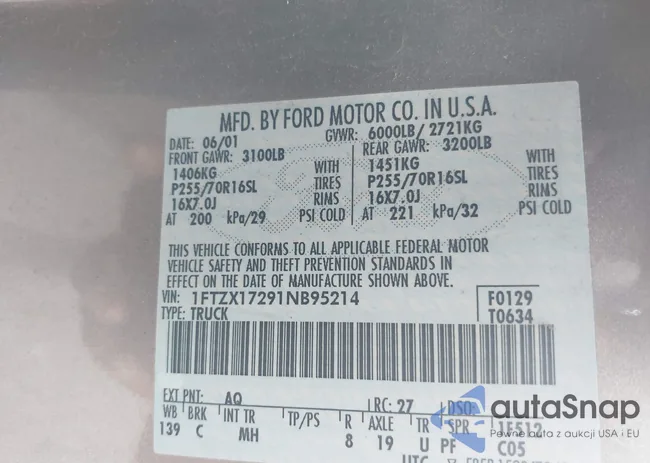 1FTZX17291NB95214: 42663196