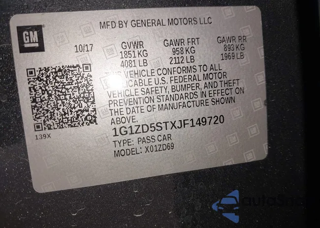 1G1ZD5STXJF149720: 42663223