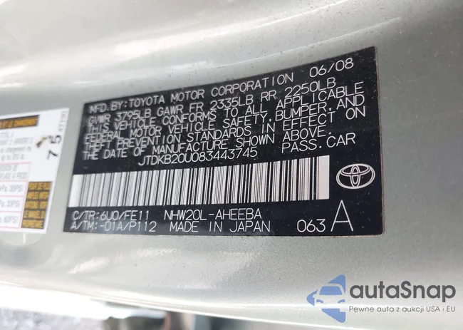 JTDKB20U083443745: 42663265