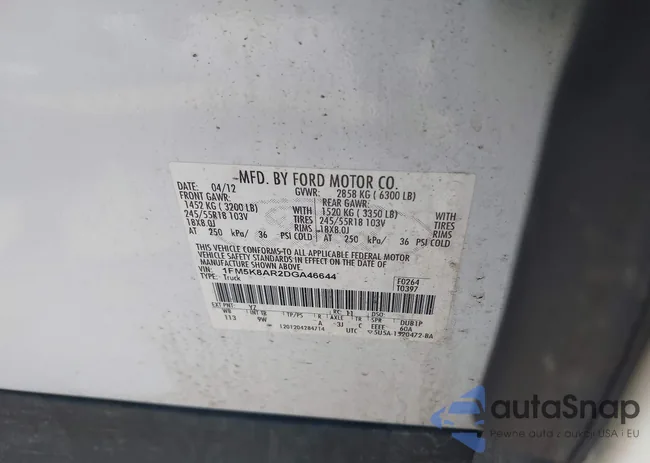 1FM5K8AR2DGA46644: 42664436