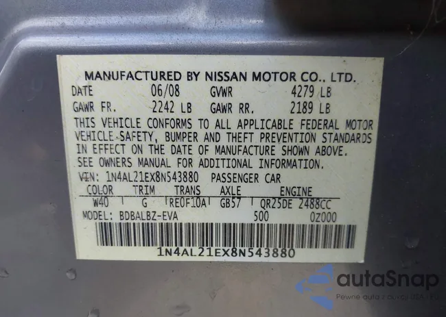 1N4AL21EX8N543880: 42664565