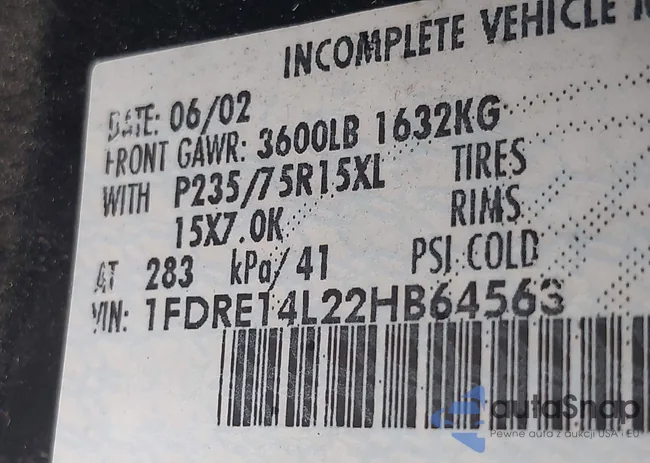 1FDRE14L22HB64563: 42664634