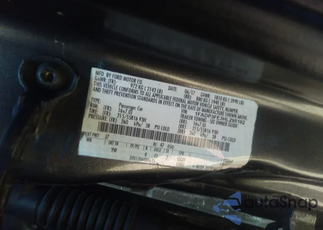 1FADP3FE3HL295192: 42664709