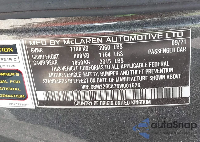 SBM22GCA7NW001626: 42664850