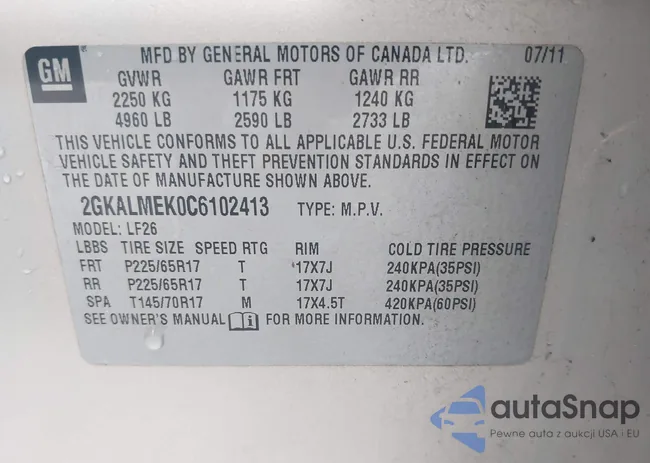 2GKALMEK0C6102413: 42664012