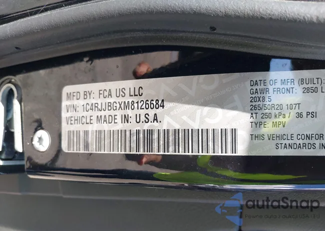 1C4RJJBGXM8126684: 42664079