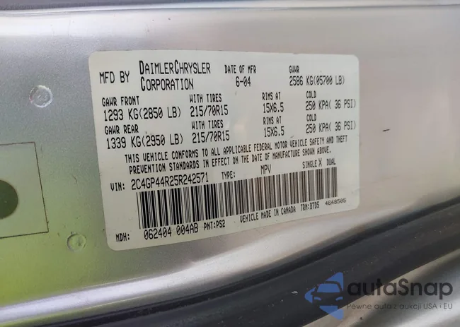 2C4GP44R25R242571: 42664249