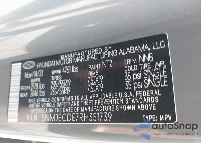 5NMJECDE7RH351739: 42665384