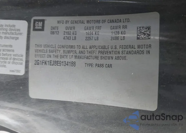 2G1FK1EJ8E9134188: 42665417