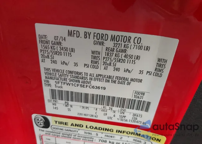 1FTFW1CF5EFC63619: 42665591