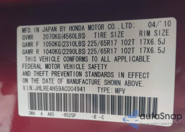 JHLRE4H59AC004941: 42665621