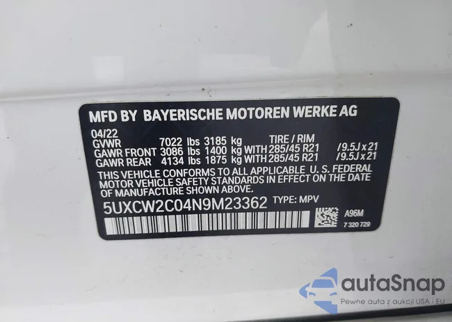 5UXCW2C04N9M23362: 42665903