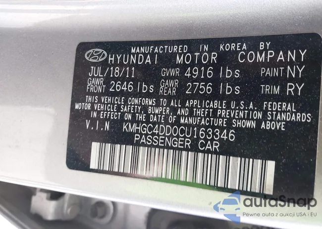 KMHGC4DD0CU163346: 42664924