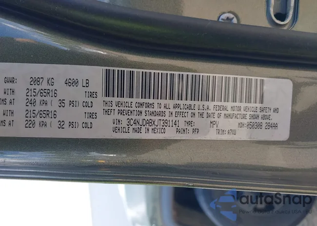 3C4NJDABXJT391141: 42665014