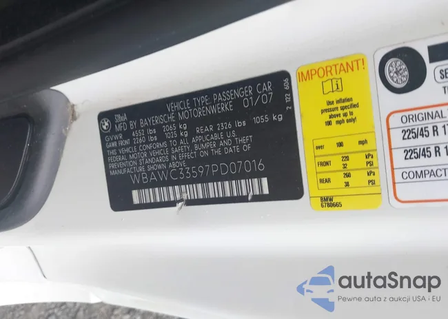 WBAWC33597PD07016: 42665037