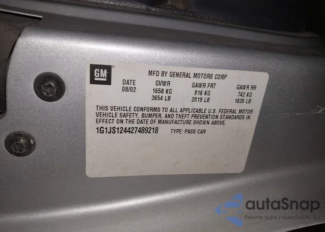 1G1JS124427489218: 42666418