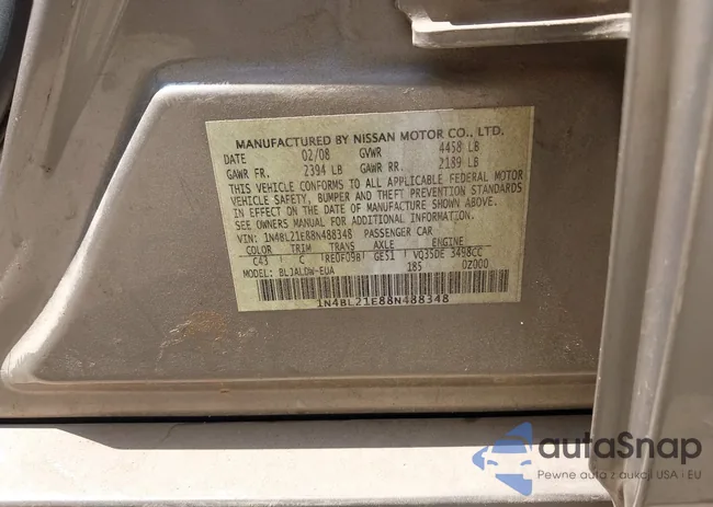 1N4BL21E88N488348: 42666565