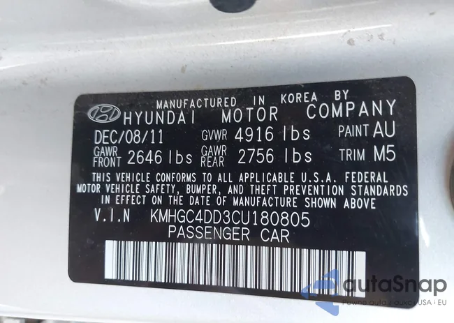 KMHGC4DD3CU180805: 42666141