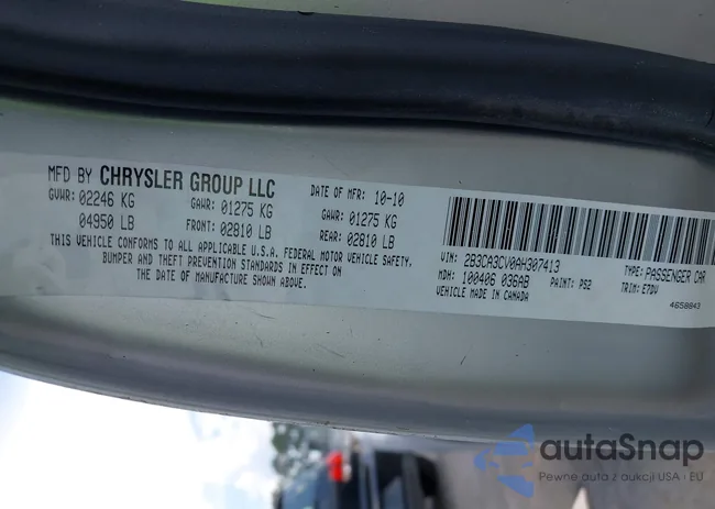 2B3CA3CV0AH307413: 42666142