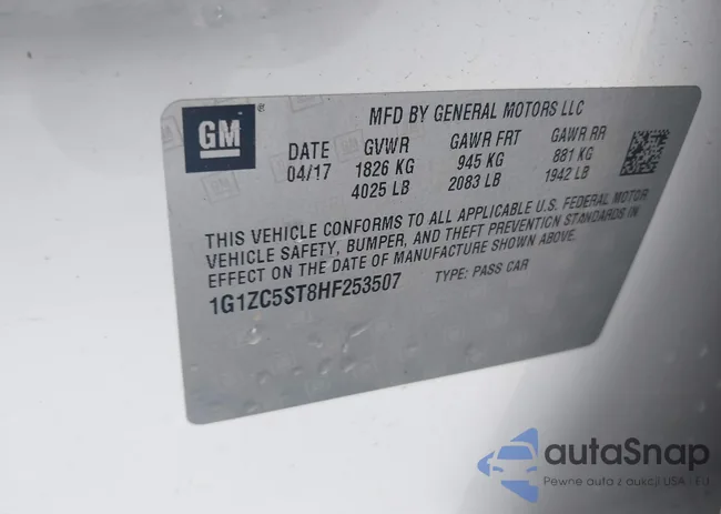 1G1ZC5ST8HF253507: 42667432