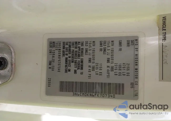 3N6CM0KN6FK707340: 42667570