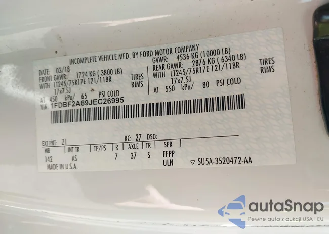 1FDBF2A69JEC26995: 42667577