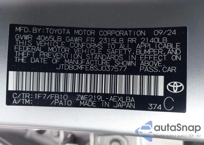 JTDBCMFE8SJ037577: 42667664