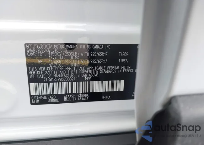 2T3W1RFV8SC333271: 42667679