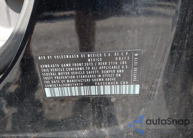 3VW2K7AJ3DM374010: 42667835