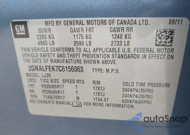 2GNALFEK7C6156063: 42667837