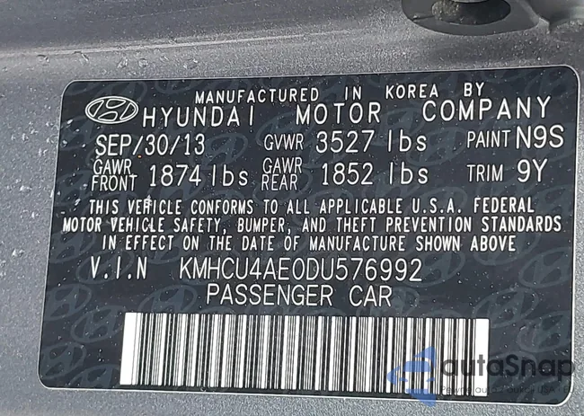 KMHCU4AE0DU576992: 42667847