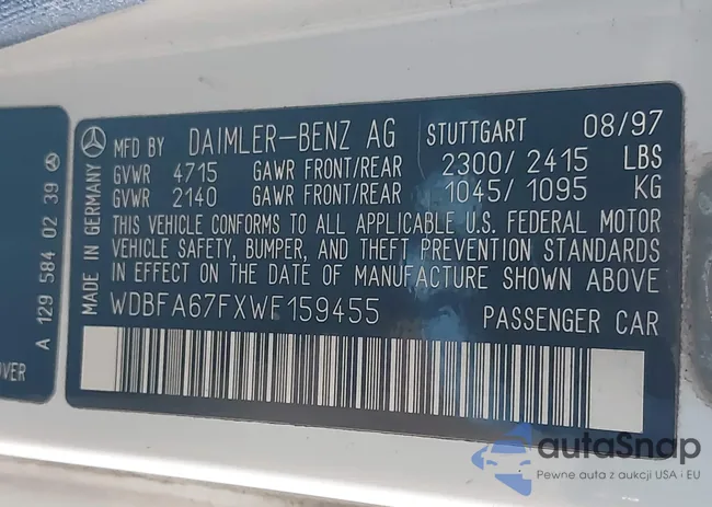 WDBFA67FXWF159455: 42667851