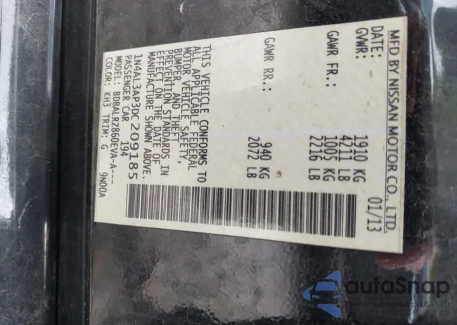 1N4AL3AP3DC209185: 42666940