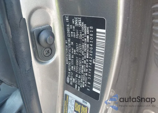 5XYKT4A2XDG410618: 42667017