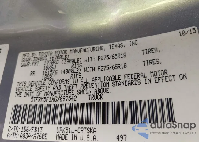 5TFRM5F1XGX097542: 42667171