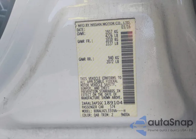 1N4AL3AP1GC189104: 42668329