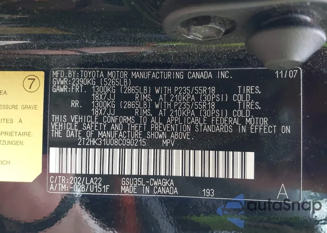 2T2HK31U08C090215: 42668366