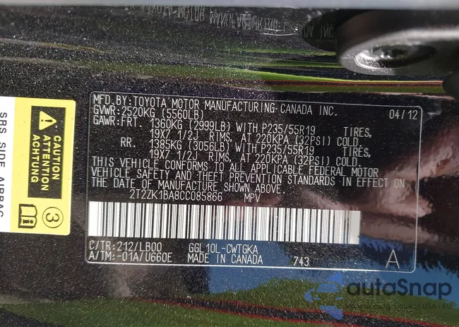 2T2ZK1BA8CC085866: 42668428