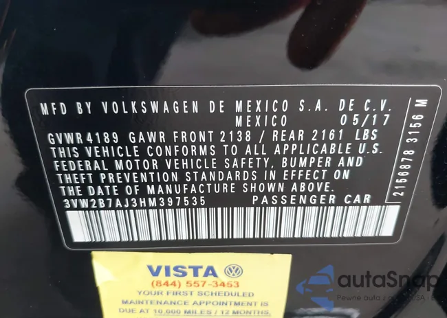 3VW2B7AJ3HM397535: 42668494