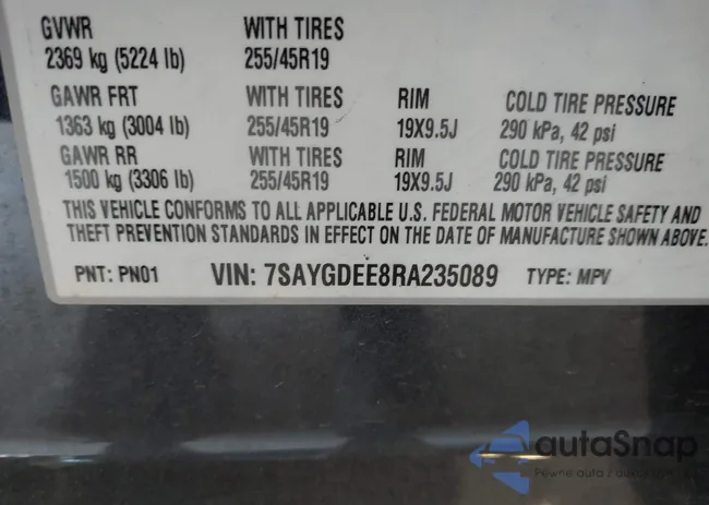 7SAYGDEE8RA235089: 42668496