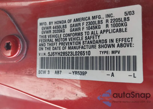 5J6YH28523L026510: 42668497