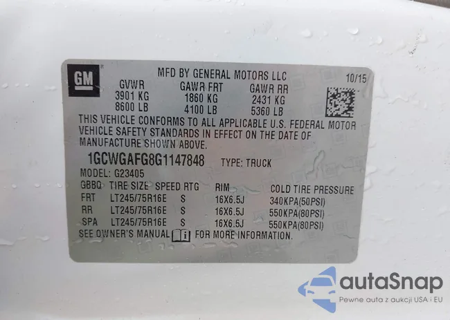 1GCWGAFG8G1147848: 42668582