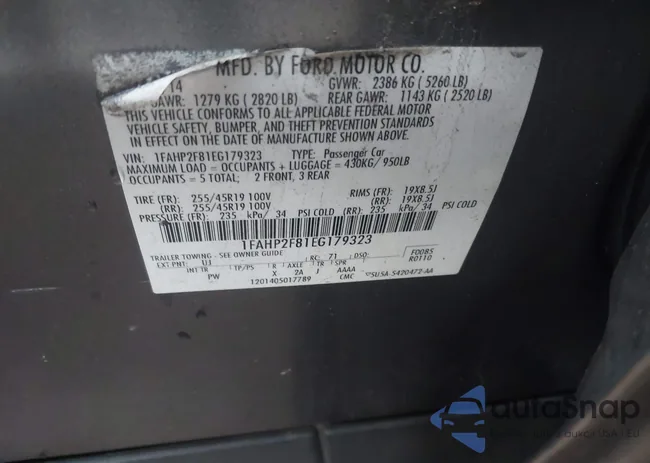 1FAHP2F81EG179323: 42668589