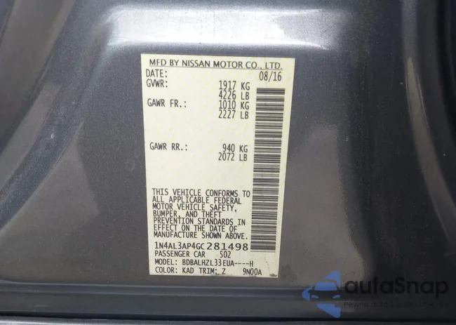 1N4AL3AP4GC281498: 42668690